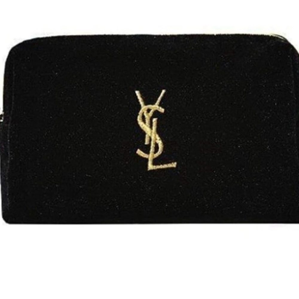 Yves Saint Laurent Black and Gold Cosmetic Pouch - Picture 7 of 7